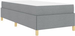 vidaXL vidaXL Łóżko sprężynowe Jasnoszary i Biały oraz Jasnoszary 90 x 190 cm 9