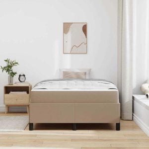 vidaXL Rama łóżka z materacem Cappuccino 120 x 190 cm 5