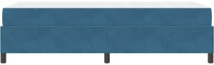 vidaXL Ramka łóżka Inny Ciemnoniebieski i biały 90 x 190 cm Aksamit 7