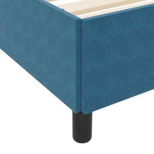 vidaXL Ramka łóżka Inny Ciemnoniebieski i biały 90 x 190 cm Aksamit 9