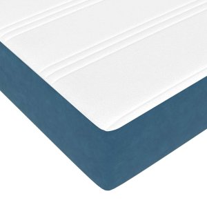 vidaXL Ramka łóżka Inny Ciemnoniebieski i biały 90 x 190 cm Aksamit 10