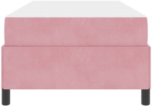 vidaXL Ramka łóżka Inny Różowy i biały 90 x 190 cm Aksamit 7