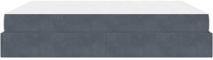 vidaXL Ramka łóżka Inny ciemno szary 180 x 200 cm Aksamit 8