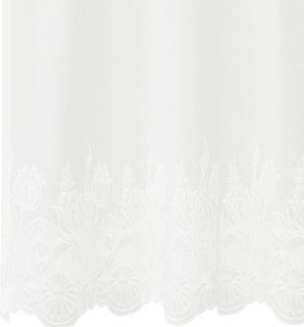 vidaXL Firanka Koronkowa z zasłonami Kwiatowy Biały 1200 x 140 cm Poliester 4