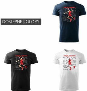 Koszulka polska siatkówka dla kibica do siatkówki siatkówka Volleyball męska czarna REGULAR L 3