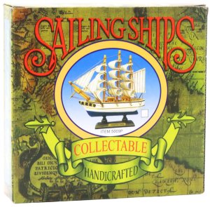 Model Kolekcjonerski Dekoracyjny Statek Żaglowiec Piracki Czarny 16x15cm LEAN Toys 4