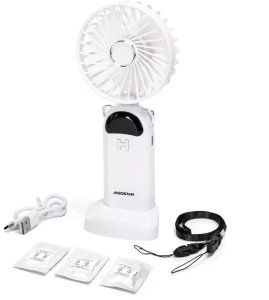 Miniwentylator ręczny ładowany z USB z odłączaną podstawą. 2