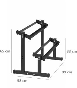Stojak na hantle 2-poziomowy Step UNDERFIT regulowana szerokość 350 kg 3