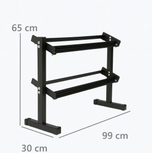 Stojak na hantle 2-poziomowy Compact UNDERFIT regulowana szerokość 350 kg 3