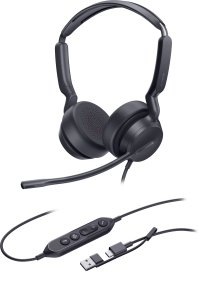 Słuchawki Yealink UH42 Dual Teams USB-C/A Zestaw słuchawkowy Przewodowa Opaska na głowę Połączenia/muzyka USB Type-C / USB Type-A Czarny 2