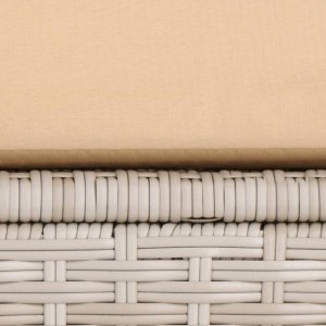 Meble ogrodowe zestaw modułowy technorattan stolik kawowy i 6 modułów beżowy UNIWERSALNY 12