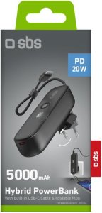 SBS Hybrid PD 20W 5000 mAh czarny 3
