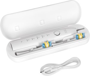 Soniczna szczoteczka do zębów TEESA SONIC 2 biała, 5 trybów pracy, etui podróżne , USB typ C 7