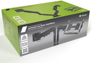 Uchwyt na dwa monitory ( zestaw z podstawką na laptop ) Tracer Double Armflex 5