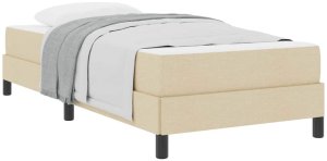 vidaXL Łóżko sprężynowe Inny Kremowy 80 x 200 cm tkanina 3