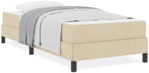 vidaXL Łóżko sprężynowe Inny Kremowy 80 x 200 cm tkanina 4