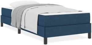 vidaXL Łóżko sprężynowe Inny Niebieski 100 x 200 cm tkanina 4