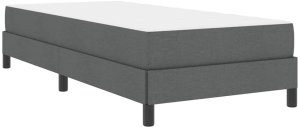 vidaXL Łóżko sprężynowe Inny ciemno szary 90 x 190 cm tkanina 2