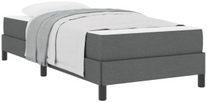 vidaXL Łóżko sprężynowe Inny ciemno szary 90 x 190 cm tkanina 3