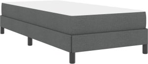 vidaXL Łóżko sprężynowe Inny ciemno szary 90 x 190 cm tkanina 9