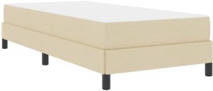 vidaXL Łóżko sprężynowe Inny Kremowy 100 x 200 cm tkanina 2