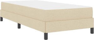 vidaXL Łóżko sprężynowe Inny Kremowy 100 x 200 cm tkanina 9