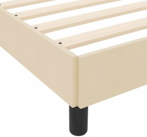 vidaXL Łóżko sprężynowe Inny Kremowy 100 x 200 cm tkanina 10
