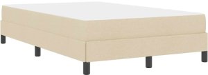 vidaXL Łóżko sprężynowe Inny Kremowy 120 x 200 cm tkanina 9