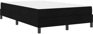 vidaXL Łóżko sprężynowe Inny Czarny 120 x 200 cm tkanina 2