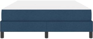 vidaXL Łóżko sprężynowe Inny Niebieski 140 x 200 cm tkanina 7
