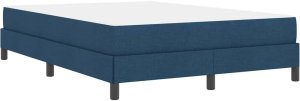 vidaXL Łóżko sprężynowe Inny Niebieski 140 x 200 cm tkanina 9