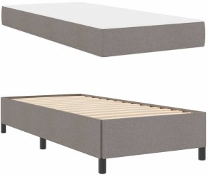 vidaXL Łóżko sprężynowe Kremowy, Czarny 90 x 200 cm 6