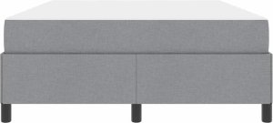 vidaXL Łóżko sprężynowe Jasnoszary, Czarny 140 x 190 cm 7