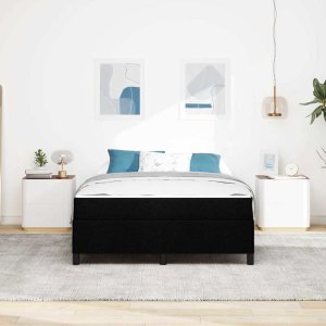 vidaXL Łóżko sprężynowe Czarny, Czarny 160 x 200 cm 5