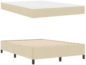 vidaXL Łóżko sprężynowe Kremowy, Czarny 140 x 200 cm 6