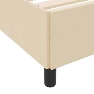 vidaXL Łóżko sprężynowe Kremowy, Czarny 200 x 200 cm 10