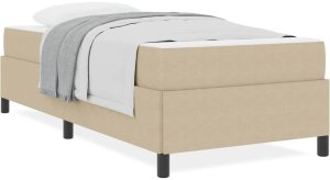 vidaXL Ramka łóżka Jasnozielono-szary 100 x 200 cm Tkanina sztruksowa 4