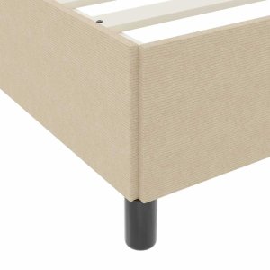 vidaXL Ramka łóżka Jasnozielono-szary 100 x 200 cm Tkanina sztruksowa 10