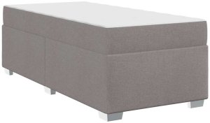 vidaXL Ramka łóżka Inny Ciemnoszary 90 x 190 cm tkanina 2