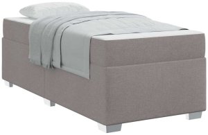vidaXL Ramka łóżka Inny Ciemnoszary 90 x 190 cm tkanina 3