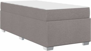 vidaXL Ramka łóżka Inny Ciemnoszary 90 x 190 cm tkanina 9