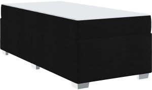 vidaXL Ramka łóżka Inny Czarny 90 x 200 cm tkanina 2