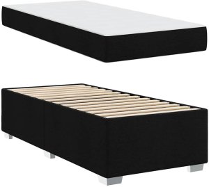 vidaXL Ramka łóżka Inny Czarny 90 x 200 cm tkanina 6