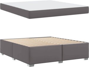 vidaXL Ramka łóżka Inny Szary 180 x 200 cm Skóra syntetyczna 6