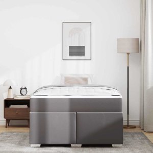vidaXL Ramka łóżka Inny Szary 120 x 200 cm Skóra syntetyczna 5