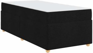 vidaXL Rama łóżka z materacem Inny Czarny 90 x 190 cm tkanina 2