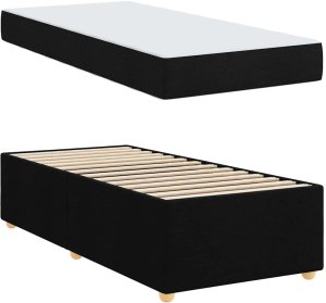 vidaXL Rama łóżka z materacem Inny Czarny 90 x 190 cm tkanina 6