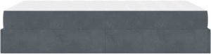 vidaXL Ramka łóżka z przechowywaniem ciemno szary 120 x 200 cm Aksamit 8