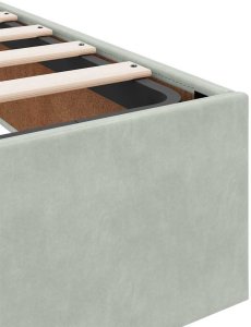 vidaXL Ramka łóżka z przechowywaniem Jasnoszary 100 x 200 cm Aksamit 10