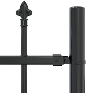 vidaXL Ogrodzenie Ogrodowe Szary 165 cm Stal Malowana Proszkowo 4